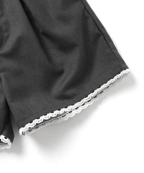 apres les cours（アプレレクール）の「【ジュニア対応】リボン刺繍タックハーフパンツ（その他パンツ・キッズ・ベージュ/チャコール・80/90/100/110/120/130/140）」の16枚目の写真