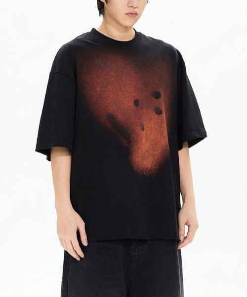FreeZone(フリーゾーン)の「プリント半袖Tシャツ(Tシャツ/カットソー・メンズ・ブラック/ホワイト・F)」の9枚目の写真