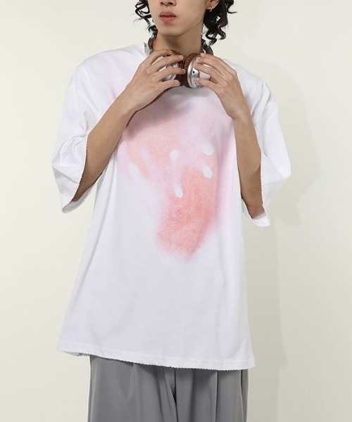 FreeZone(フリーゾーン)の「プリント半袖Tシャツ(Tシャツ/カットソー・メンズ・ブラック/ホワイト・F)」の22枚目の写真