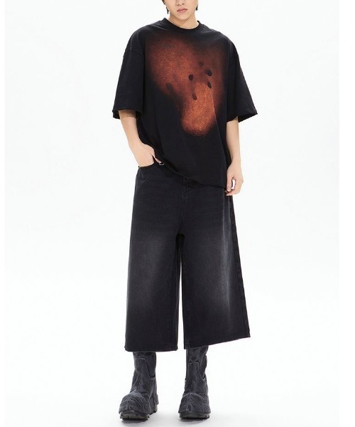FreeZone(フリーゾーン)の「プリント半袖Tシャツ(Tシャツ/カットソー・メンズ・ブラック/ホワイト・F)」の20枚目の写真