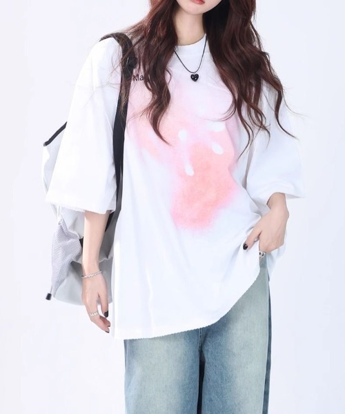 FreeZone(フリーゾーン)の「プリント半袖Tシャツ(Tシャツ/カットソー・メンズ・ブラック/ホワイト・F)」の18枚目の写真