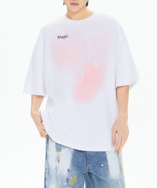 FreeZone(フリーゾーン)の「プリント半袖Tシャツ(Tシャツ/カットソー・メンズ・ブラック/ホワイト・F)」の14枚目の写真