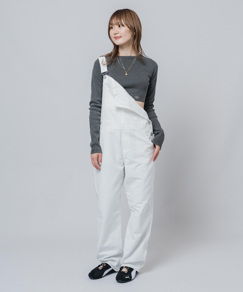 adidas(アディダス)の「adidas/アディダスRIB LS TOP(Tシャツ/カットソー・レディース・アイボリー/ブラック・MEDIUM)」の7枚目の写真