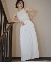 Ampirula（アンピルーラ）の「カップ付きアメスリラメリブニットドッキングコクーンロングワンピース（ワンピース）」