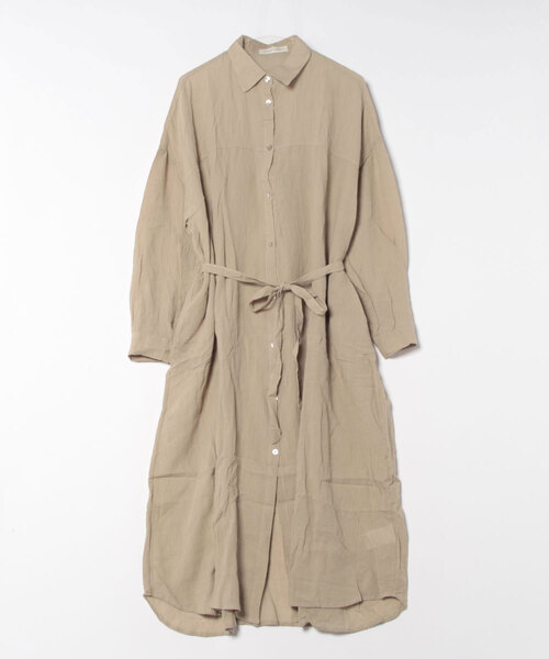 セール】シアーロングシャツワンピース（シャツワンピース）｜DECADE
