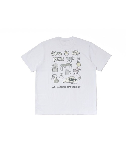 Snow Peak(スノーピーク)の「Aerocool G Men's Short Sleeve T(Tシャツ/カットソー・メンズ・ライトグレー/ホワイト/ブルー・M/L/XL/XXL)」の5枚目の写真