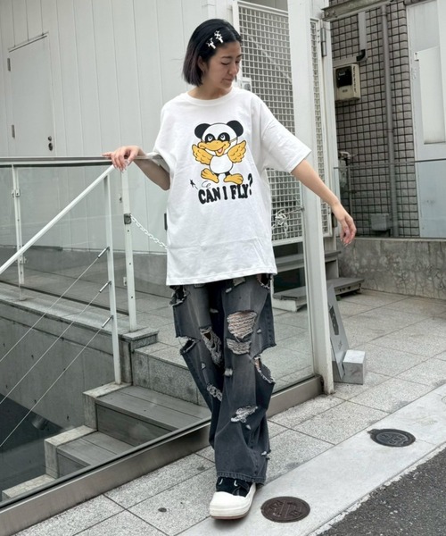 Candy Stripper（キャンディストリッパー）の「CANIFLY? BIG Tシャツ（Tシャツ/カットソー・レディース・ブラック/オフホワイト/レッド/ブルー・FREE）」の16枚目の写真