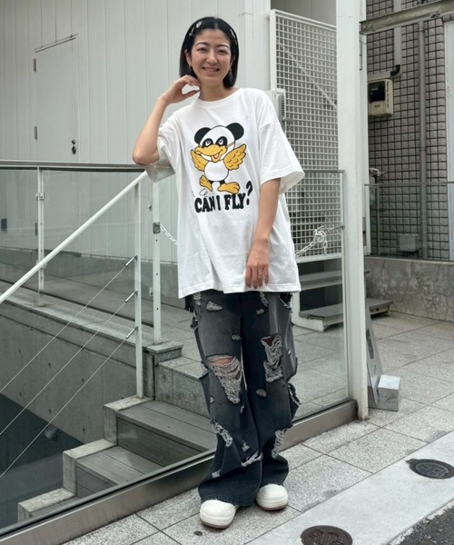 Candy Stripper（キャンディストリッパー）の「CANIFLY? BIG Tシャツ（Tシャツ/カットソー・レディース・ブラック/オフホワイト/レッド/ブルー・FREE）」の13枚目の写真