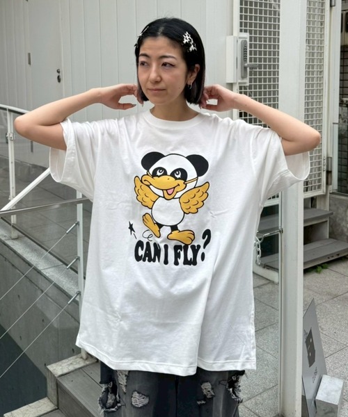Candy Stripper（キャンディストリッパー）の「CANIFLY? BIG Tシャツ（Tシャツ/カットソー・レディース・ブラック/オフホワイト/レッド/ブルー・FREE）」の11枚目の写真