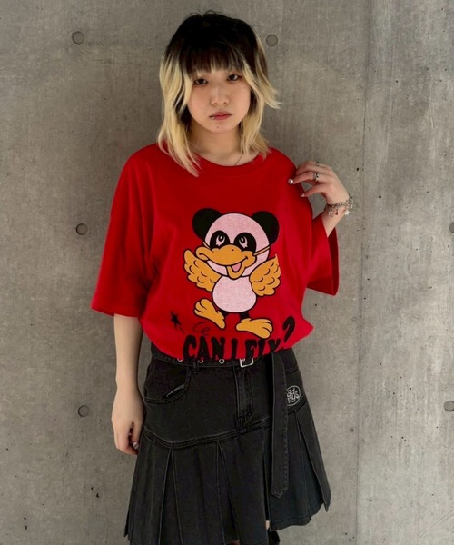 CANDY STRIPPER◆半袖カットソー/2/コットン/RED/1233619 CANDY STRIPPER(キャンディストリッパー) / 半袖カットソー/2