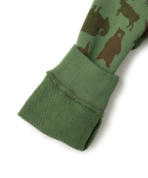 green label relaxing（グリーンレーベルリラクシング）の「【KIDS】ウラケ アニマルカモフラ プルオーバー ロングスリーブ（Tシャツ/カットソー・キッズ・オリーブ/グレー・S/105/135/95/L/125/M/115）」の8枚目の写真