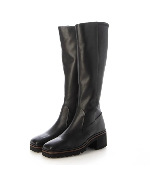 D'ICI(ディッシィ)の「スクエアトゥロングブーツ(ブーツ・レディース・ブラック・24cm/24.5cm/23cm/22.5cm)」の2枚目の写真