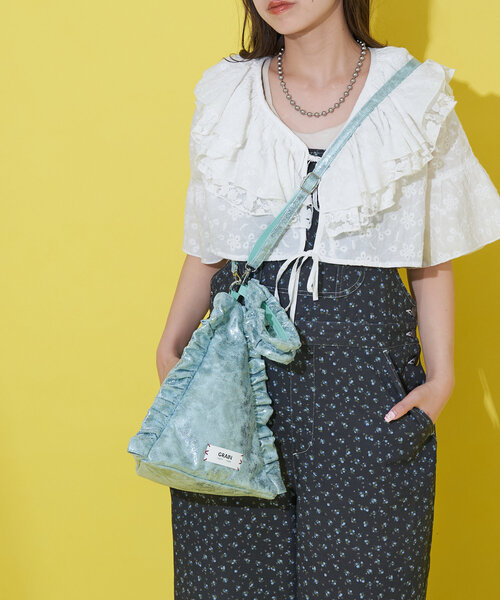 GRAIN(グレイン)の「【GRAIN/グレイン】メタリックトライアングル2WAYショルダーバッグ(ショルダーバッグ・レディース・ブルー/シルバー/ピンク・FREE)」の6枚目の写真