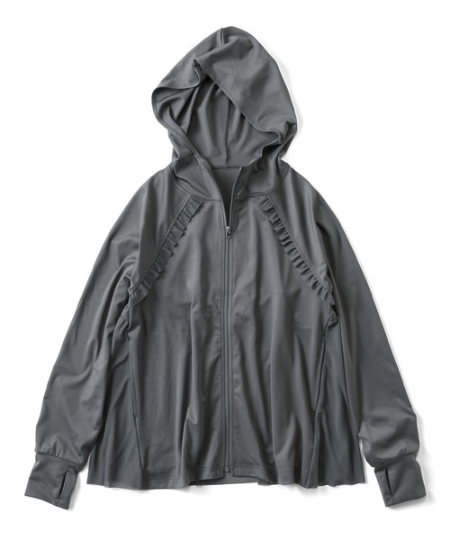 IEDIT(イディット)の「IEDIT フェミニンデザインの華やかUVカットパーカー(パーカー・レディース・グレー/オレンジ系その他・M/L/LL/3L/4L/S)」の10枚目の写真