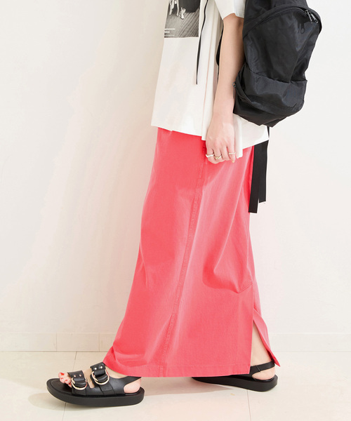 Champion(チャンピオン)の「Champion/チャンピオン 別注 ジャージロングスカート(スカート・レディース・ブラック/レッド/グレー/ブルー・FREE)」の4枚目の写真