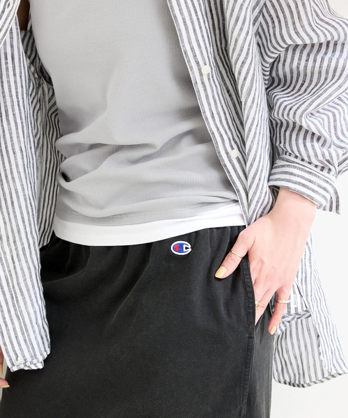 Champion(チャンピオン)の「Champion/チャンピオン 別注 ジャージロングスカート(スカート・レディース・ブラック/レッド/グレー/ブルー・FREE)」の11枚目の写真