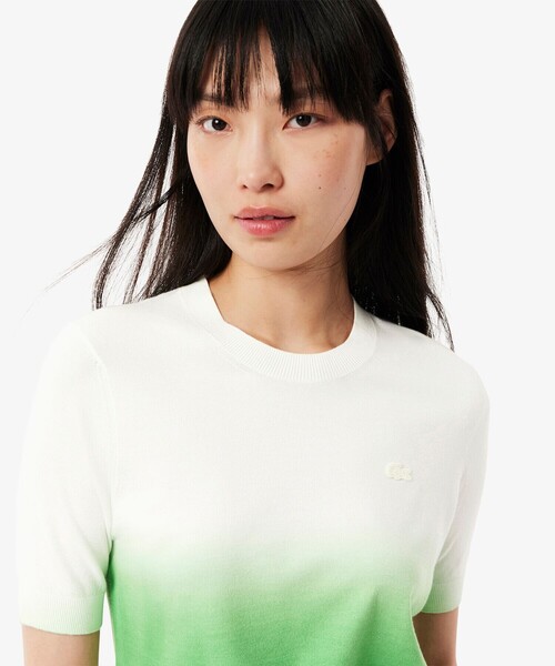 LACOSTE（ラコステ）の「グラデーションニットTシャツ（ニット/セーター・レディース・グリーン/ブラウン・36/38/34/40）」の11枚目の写真
