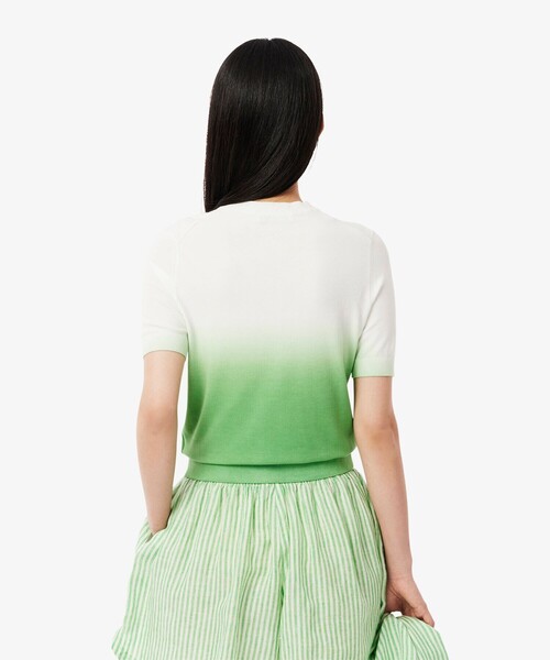 LACOSTE（ラコステ）の「グラデーションニットTシャツ（ニット/セーター・レディース・グリーン/ブラウン・36/38/34/40）」の9枚目の写真