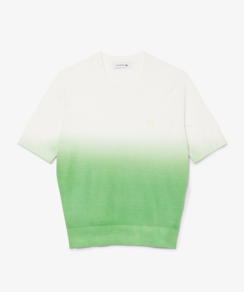 LACOSTE（ラコステ）の「グラデーションニットTシャツ（ニット/セーター・レディース・グリーン/ブラウン・36/38/34/40）」の8枚目の写真