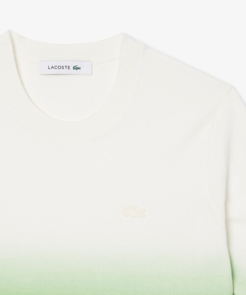 LACOSTE（ラコステ）の「グラデーションニットTシャツ（ニット/セーター・レディース・グリーン/ブラウン・36/38/34/40）」の7枚目の写真