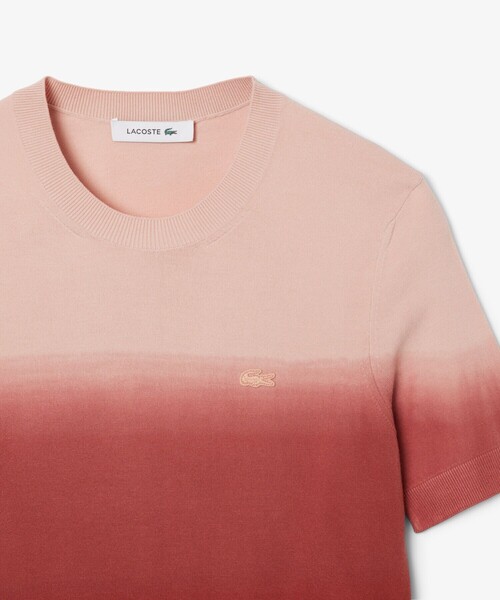 LACOSTE（ラコステ）の「グラデーションニットTシャツ（ニット/セーター・レディース・グリーン/ブラウン・36/38/34/40）」の3枚目の写真