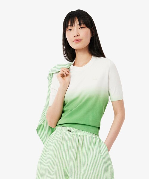 LACOSTE - LACOSTE・グラデーション・ニット ラコステ LACOSTE グラデーションボーダーニットセーター