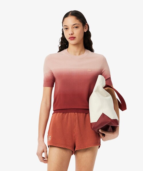 LACOSTE（ラコステ）の「グラデーションニットTシャツ（ニット/セーター・レディース・グリーン/ブラウン・36/38/34/40）」の12枚目の写真