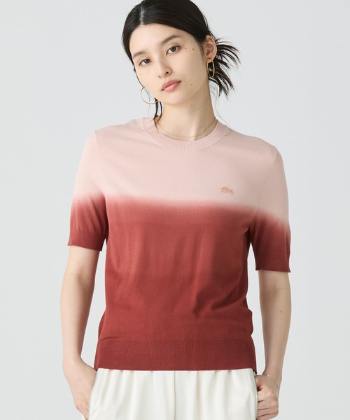 LACOSTE（ラコステ）の「グラデーションニットTシャツ（ニット/セーター・レディース・グリーン/ブラウン・36/38/34/40）」の19枚目の写真