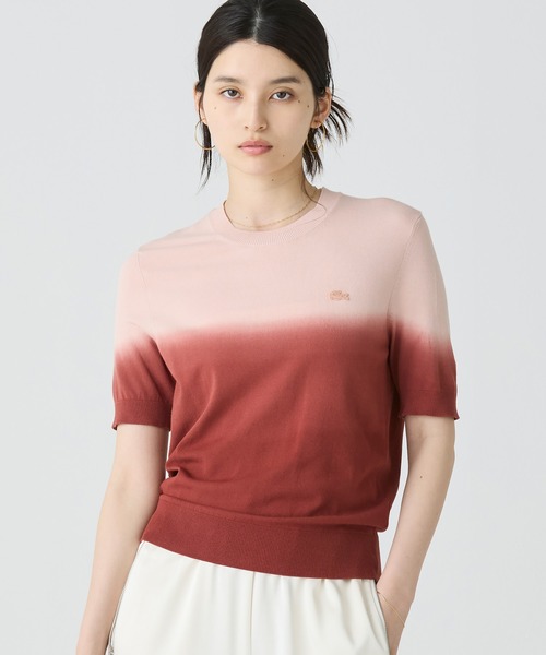 LACOSTE（ラコステ）の「グラデーションニットTシャツ（ニット/セーター・レディース・グリーン/ブラウン・36/38/34/40）」の21枚目の写真