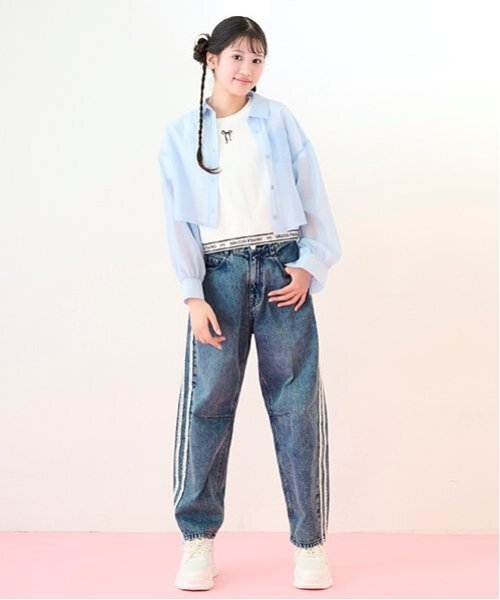 セール】細見えバレルレッグデニムパンツ（アソートデザイン