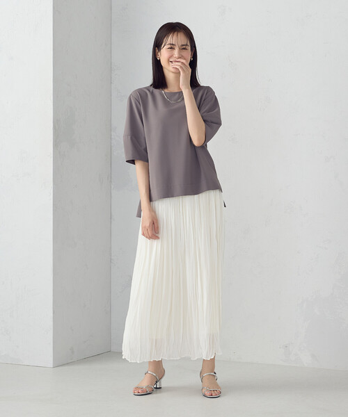 COMME CA ISM（コムサイズム）の「シフォンジョーゼット クリンクルプリーツスカート（スカート・レディース・ブラック/ブルー/ホワイト・FREE）」の5枚目の写真