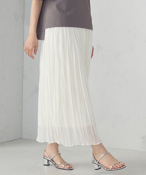 COMME CA ISM（コムサイズム）の「シフォンジョーゼット クリンクルプリーツスカート（スカート・レディース・ブラック/ブルー/ホワイト・FREE）」の8枚目の写真