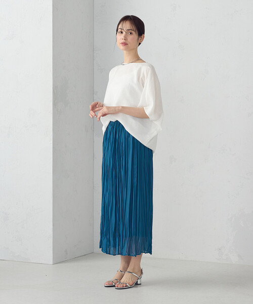 COMME CA ISM（コムサイズム）の「シフォンジョーゼット クリンクルプリーツスカート（スカート・レディース・ブラック/ブルー/ホワイト・FREE）」の13枚目の写真
