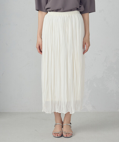 COMME CA ISM（コムサイズム）の「シフォンジョーゼット クリンクルプリーツスカート（スカート・レディース・ブラック/ブルー/ホワイト・FREE）」の18枚目の写真