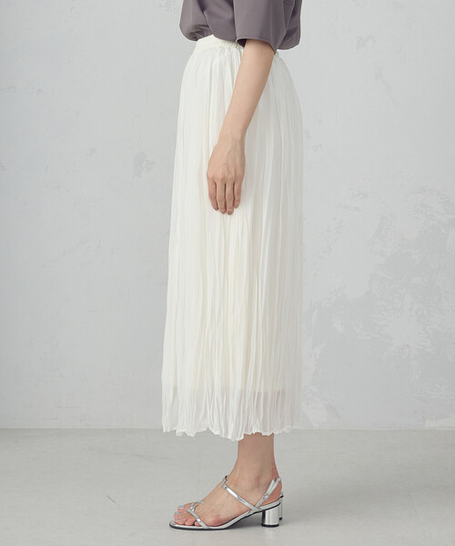 COMME CA ISM（コムサイズム）の「シフォンジョーゼット クリンクルプリーツスカート（スカート・レディース・ブラック/ブルー/ホワイト・FREE）」の19枚目の写真