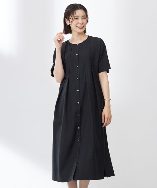 J.PRESS(ジェイプレス)の「【洗える・接触冷感】ライトタンブラー ワンピース(ワンピース・レディース・ベージュ系/ブラック系・9/11)」の2枚目の写真