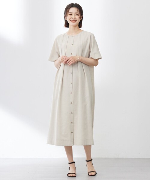 J.PRESS(ジェイプレス)の「【洗える・接触冷感】ライトタンブラー ワンピース(ワンピース・レディース・ベージュ系/ブラック系・9/11)」の7枚目の写真