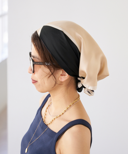 IENA(イエナ)の「IENA SCARF COLOUR BLOCK スカーフ(バンダナ/スカーフ・レディース・ブラック/その他・FREE)」の4枚目の写真