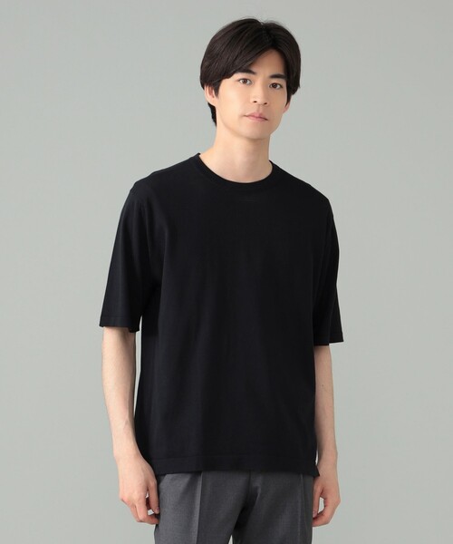 BEAMS F(ビームスエフ)の「コーコランコットン ショートスリーブ クルーネック レギュラーフィット Tシャツ(Tシャツ/カットソー・メンズ・チャコールグレー/ホワイト/ネイビー・M/XL/L/S)」の3枚目の写真