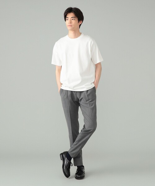 BEAMS F(ビームスエフ)の「コーコランコットン ショートスリーブ クルーネック レギュラーフィット Tシャツ(Tシャツ/カットソー・メンズ・チャコールグレー/ホワイト/ネイビー・M/XL/L/S)」の4枚目の写真
