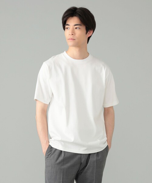 BEAMS F(ビームスエフ)の「コーコランコットン ショートスリーブ クルーネック レギュラーフィット Tシャツ(Tシャツ/カットソー・メンズ・チャコールグレー/ホワイト/ネイビー・M/XL/L/S)」の8枚目の写真
