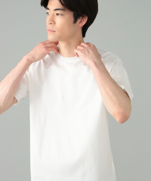 BEAMS F(ビームスエフ)の「コーコランコットン ショートスリーブ クルーネック レギュラーフィット Tシャツ(Tシャツ/カットソー・メンズ・チャコールグレー/ホワイト/ネイビー・M/XL/L/S)」の9枚目の写真