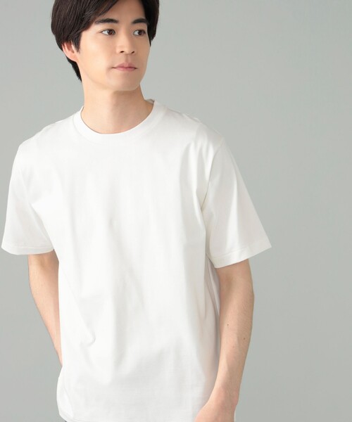 BEAMS F(ビームスエフ)の「コーコランコットン ショートスリーブ クルーネック レギュラーフィット Tシャツ(Tシャツ/カットソー・メンズ・チャコールグレー/ホワイト/ネイビー・M/XL/L/S)」の10枚目の写真