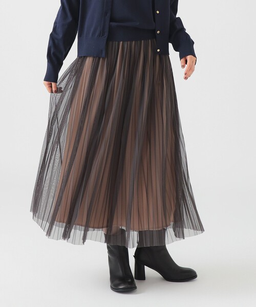B:MING by BEAMS（ビーミングバイビームス）の「チュール プリーツ スカート（S～M）（スカート・レディース・グレー/ブラック・SMALL/MEDIUM）」の19枚目の写真