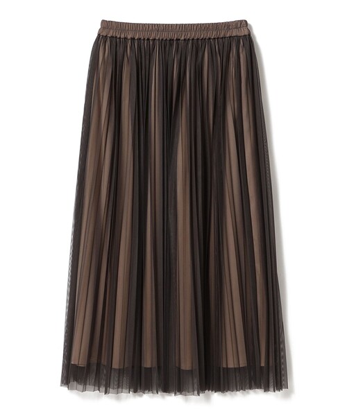 B:MING by BEAMS（ビーミングバイビームス）の「チュール プリーツ スカート（S～M）（スカート・レディース・グレー/ブラック・SMALL/MEDIUM）」の3枚目の写真