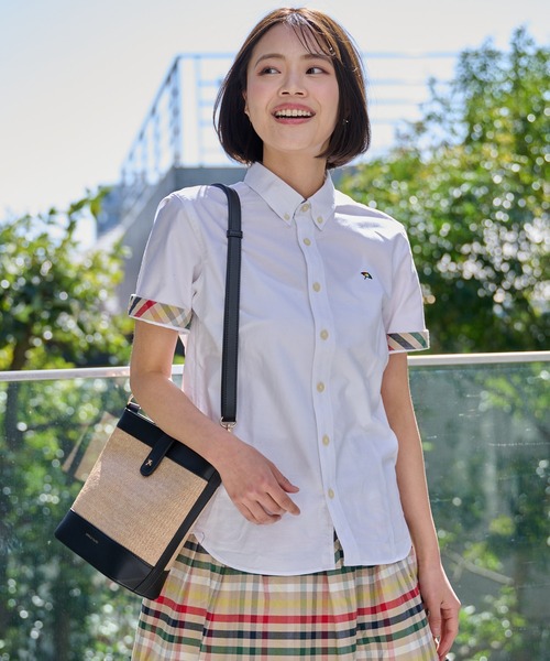 Arnold Palmer（アーノルドパーマー）の「雑材×フェイクレザー ショルダーバッグ（ショルダーバッグ・レディース・ベージュ/ブラック・F）」の12枚目の写真