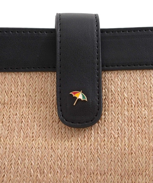 Arnold Palmer（アーノルドパーマー）の「雑材×フェイクレザー ショルダーバッグ（ショルダーバッグ・レディース・ベージュ/ブラック・F）」の7枚目の写真