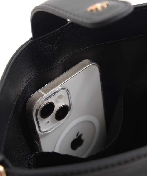 Arnold Palmer（アーノルドパーマー）の「雑材×フェイクレザー ショルダーバッグ（ショルダーバッグ・レディース・ベージュ/ブラック・F）」の5枚目の写真