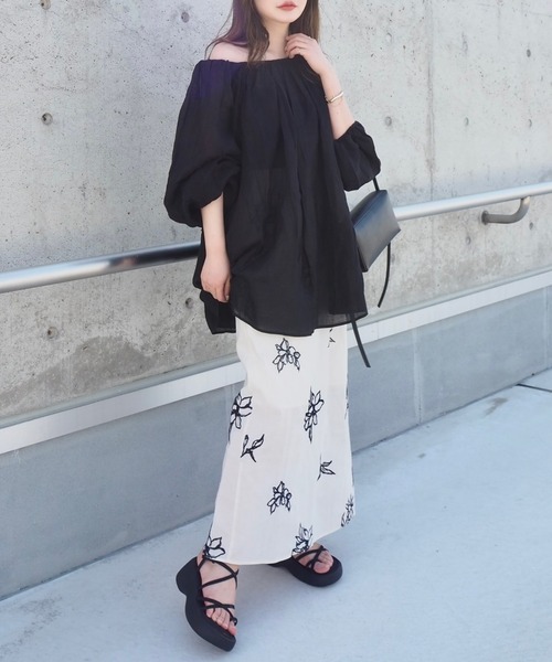 ブラウス シャツ multiway sheer gather blouse /マルチウェイシアーギャザーブラウス レディース multiway sheer gather blouse /マルチウェイシアーギャザー