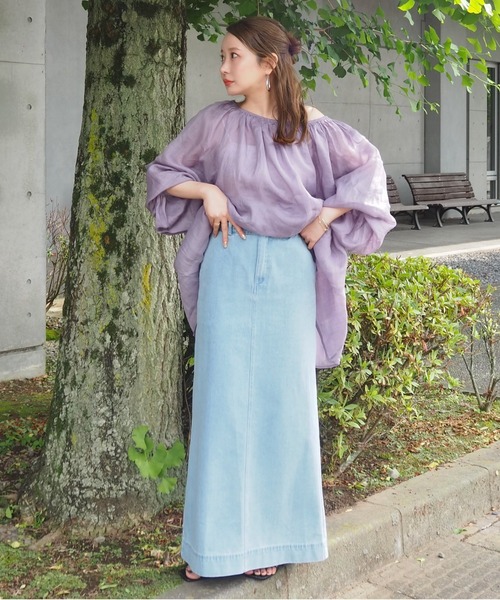 ブラウス シャツ multiway sheer gather blouse /マルチウェイシアーギャザーブラウス レディース multiway sheer gather blouse /マルチウェイシアーギャザー
